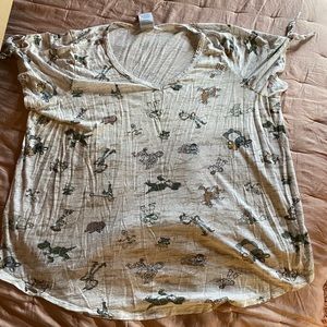 TOY STORY CHARACTER TAUPE SLUB TOP